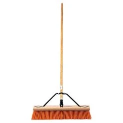 Leonard 24-Inch Heavy-Duty Push Broom With Hardwood Handle