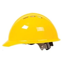 Safety Helmet Vented W/Access Slots 4-Point Mega Ratchet Suspn Yellow -Starry Sky Garden 19452yeeram side 1