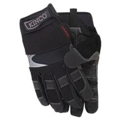 Kincopro General Black And Gray Suede Gloves, Extra Large