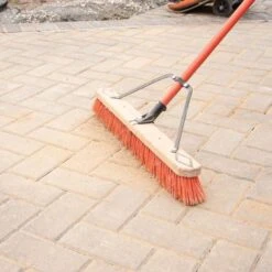 Leonard Dual-Bristle Push Broom, 24-Inch Wide Block With Steel Handle -Starry Sky Garden 2624 6