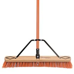 Leonard Fine-Bristle Push Broom, 24-Inch Wide Block With Steel Handle 9 Leonard Fine-Bristle Push Broom, 24-Inch Wide Block With Steel Handle -Starry Sky Garden 2824 2