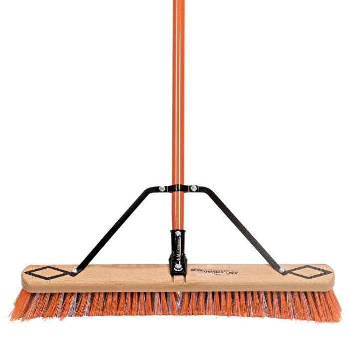Leonard Fine-Bristle Push Broom, 24-Inch Wide Block With Steel Handle 5 Leonard Fine-Bristle Push Broom, 24-Inch Wide Block With Steel Handle - Image 3