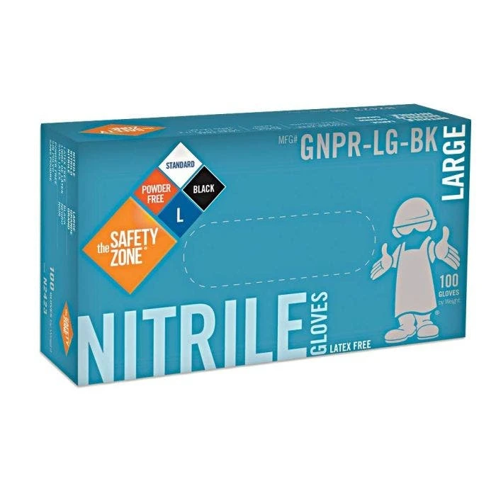 Single-Use Black Nitrile Gloves, Large, Pack Of 100 4 Single-Use Black Nitrile Gloves, Large, Pack Of 100 - Image 2