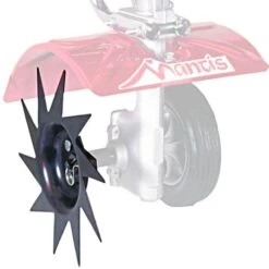 Mantis Border Edger Attachment With Rubber Tire And Steel Slicer Blade