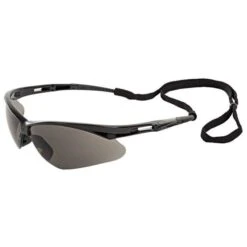 Safety Glasses Octane Black W/Gray Lens And Lanyard 12/Box