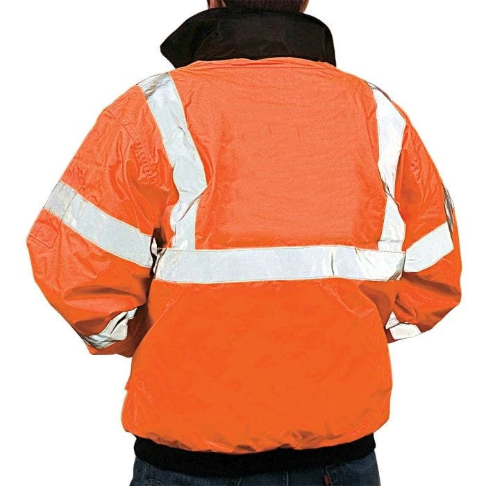 Majestic-Lined Orange Bomber Jacket Class III - Size XL 5 Majestic-Lined Orange Bomber Jacket Class III - Size XL - Image 3