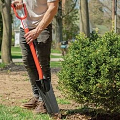 Leonard All-Steel Drain Spade With D-Grip Handle -Starry Sky Garden ads16 2