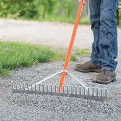 Leonard Aluminum Grading Rake 24in -Starry Sky Garden ag246 4 1