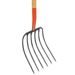 Leonard 6-Tine Forged Steel Manure Fork With 54-Inch Straight Handle -Starry Sky Garden amf6 2 1