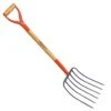 Leonard 6 Tine Forged Steel Manure Fork With 30 Inch D Grip Handle -Starry Sky Garden amf6d 3