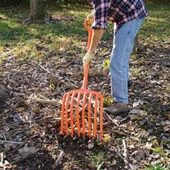 Leonard 8-Tine All-Poly Scoop Fork With 30-inch D-Grip Handle -Starry Sky Garden apf800 5 1