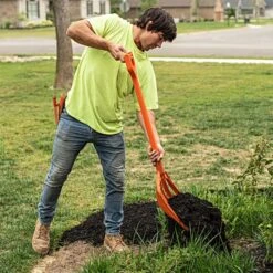 Poly Mulching Fork With D-Grip Handle By A.M. Leonard, 8 Tine, 15in Scoop X 44in Length, Lifetime Warranty -Starry Sky Garden apf810 6 1