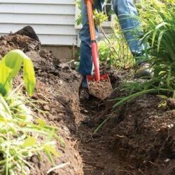 Leonard Trenching Shovel With 5-Inch Wide Blade -Starry Sky Garden ats5 8