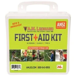 Leonard First Aid Kits, 50 Person, Class B, Type 3, ANSI Z308.1-2021
