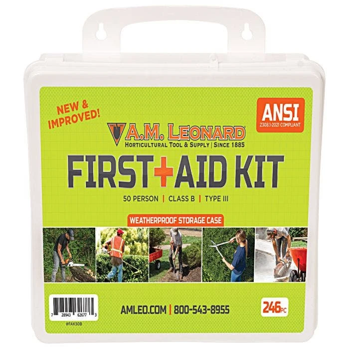 Leonard First Aid Kits, 50 Person, Class B, Type 3, ANSI Z308.1-2021 3 Leonard First Aid Kits, 50 Person, Class B, Type 3, ANSI Z308.1-2021