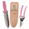 Pink Leonard Deluxe Soil Knife And Pink Traditional Bypass Pruner With Sheath 2 Pink Leonard Deluxe Soil Knife And Pink Traditional Bypass Pruner With Sheath -Starry Sky Garden pk2c