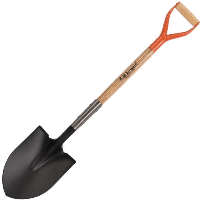 Leonard Round Point, Open Back Shovel W/ D-Grip Handle 3 Leonard Round Point, Open Back Shovel W/ D-Grip Handle
