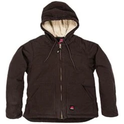 BERNE Women's Softstone Hooded Coats, Dark Brown, Size Small